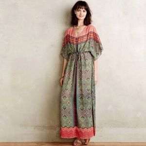 Anthropologie Vanessa Virginia Chana Kaftan Maxi Dress Size Medium